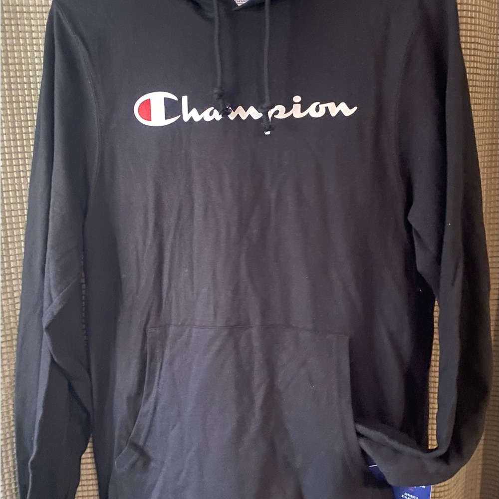 Black men’s size small long sleeve hooded shirt new w tags